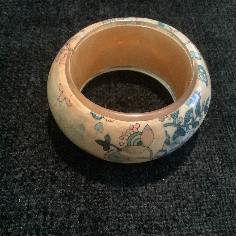 Vintage Statement Floral Bangle - image 1